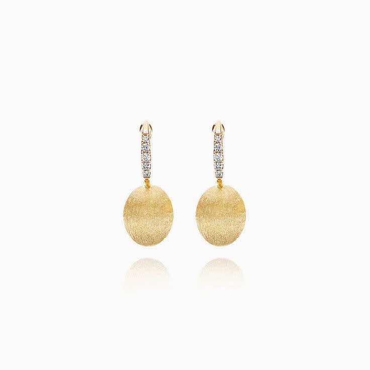 Yellow gold drop earrings