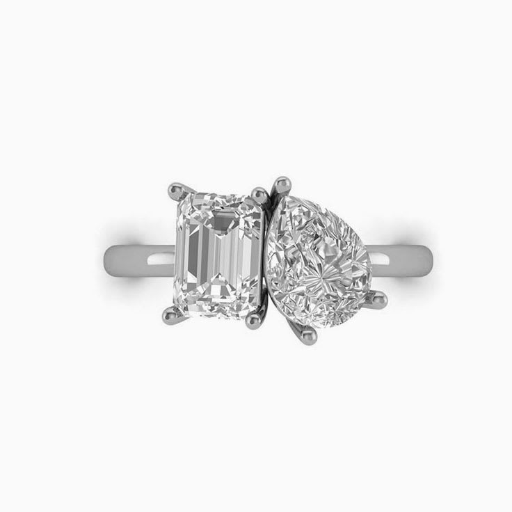 Two Stone Diamond Engagement Ring