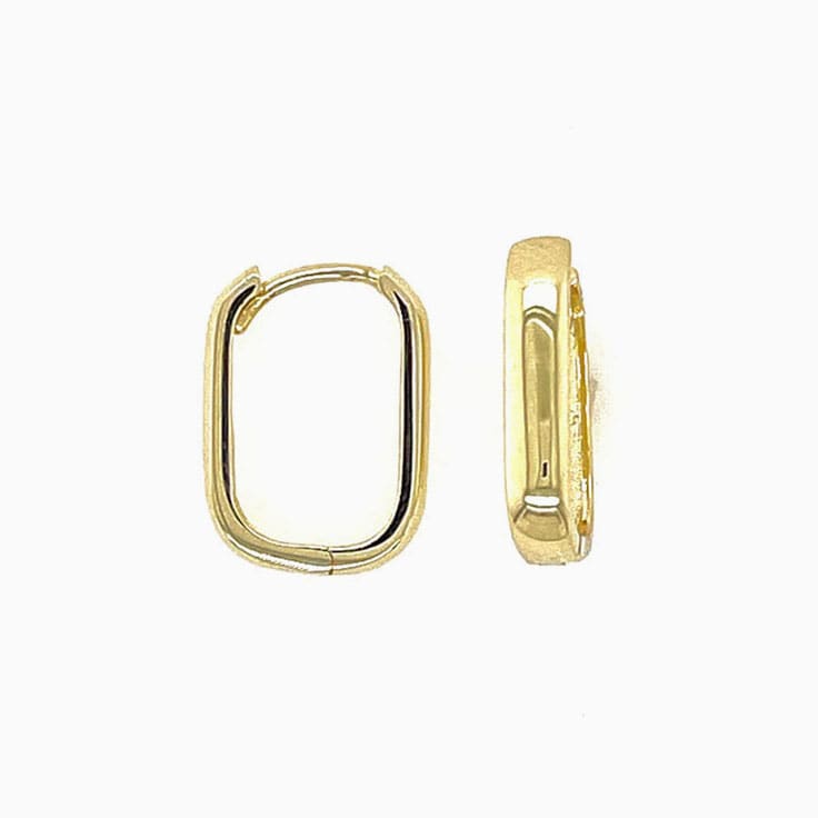 Square Shape Gold Hoops