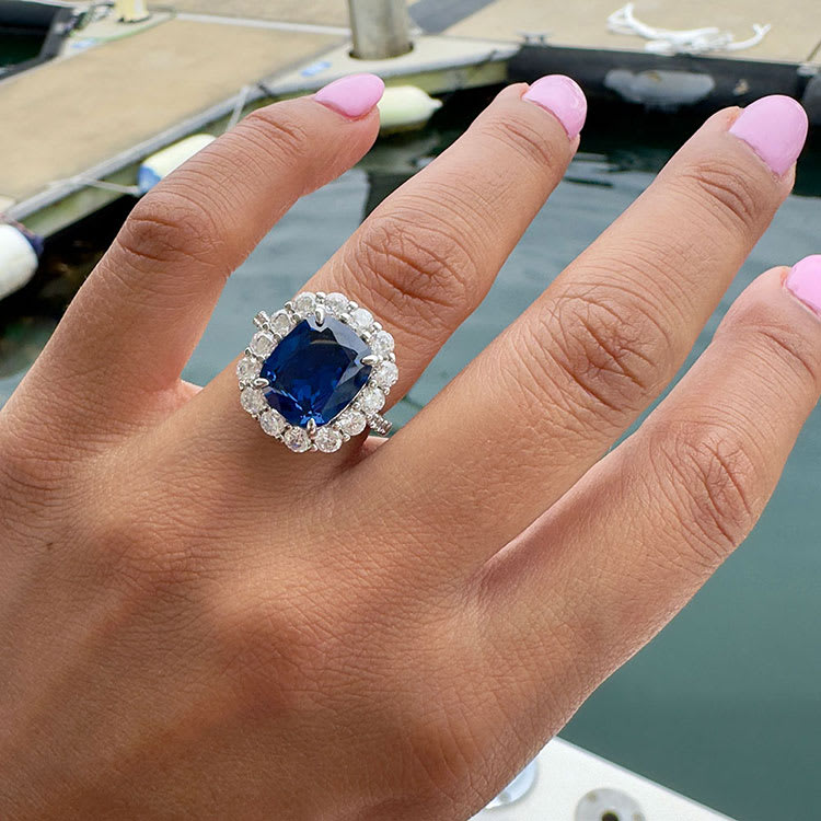 Sapphire Blue Diamond Ring