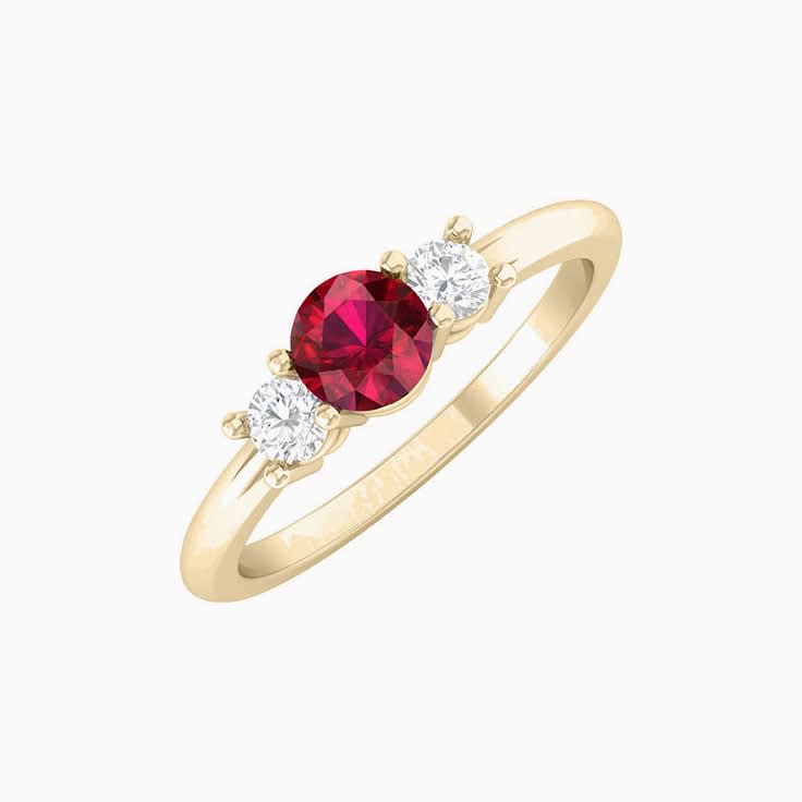 Ruby and diamond trilogy Ring