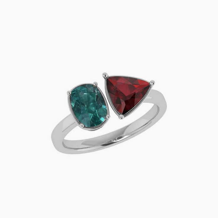 Alexandrite and Garnet ring
