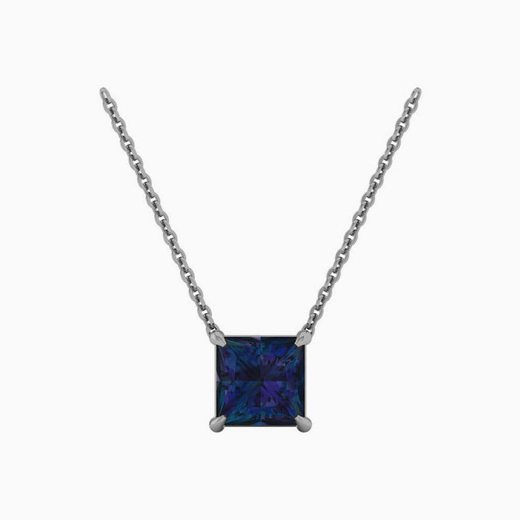 Square Alexandrite Necklace