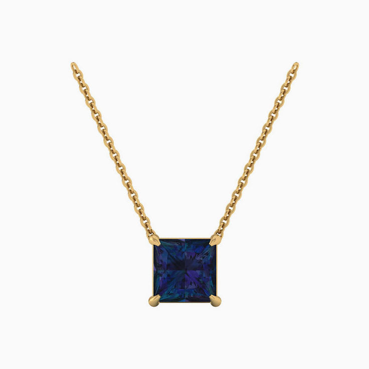 Square Alexandrite Necklace