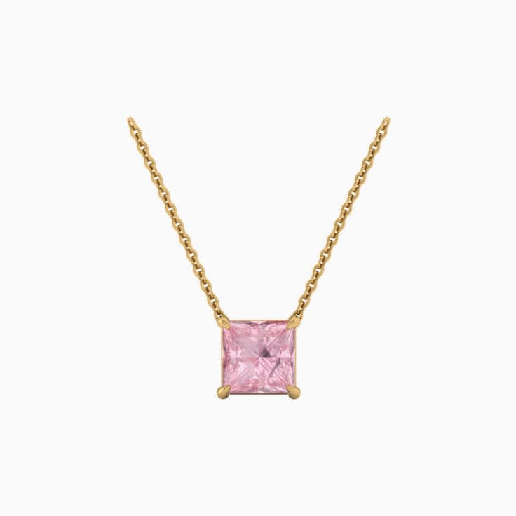 Square Morganite Necklace