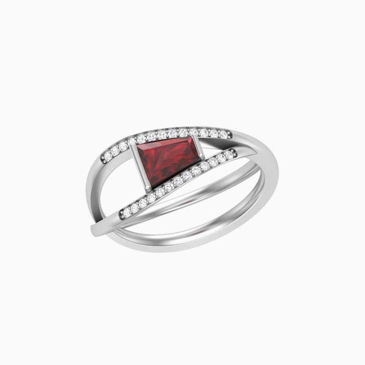 Day Dress Ring  Garnet