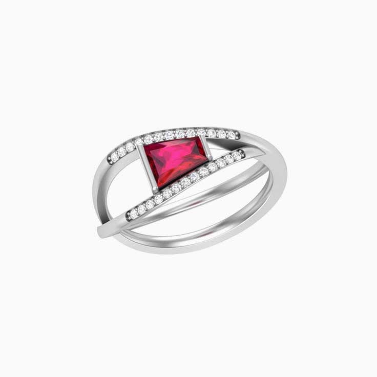 Dress ring Red Ruby