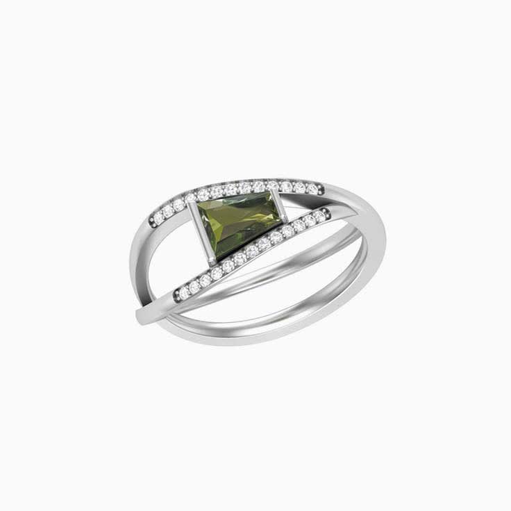 Day ring Sapphire green