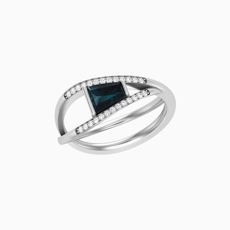 Dress ring Teal Sapphire