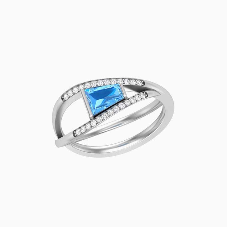 Day dress ring Blue Topaz