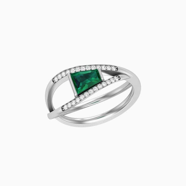 Dress ring Green Emerald