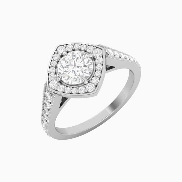Halo Antique Engagement Ring