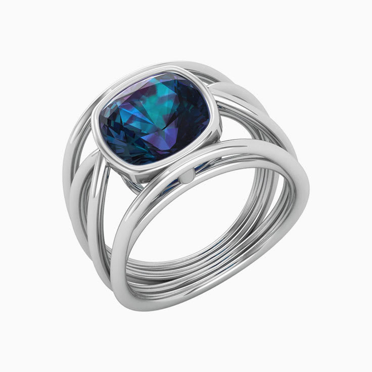 Alexandrite on a Gold Band