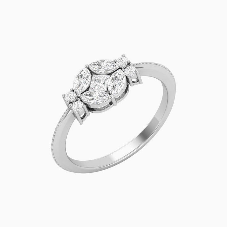 Cluster Diamond Dress Ring