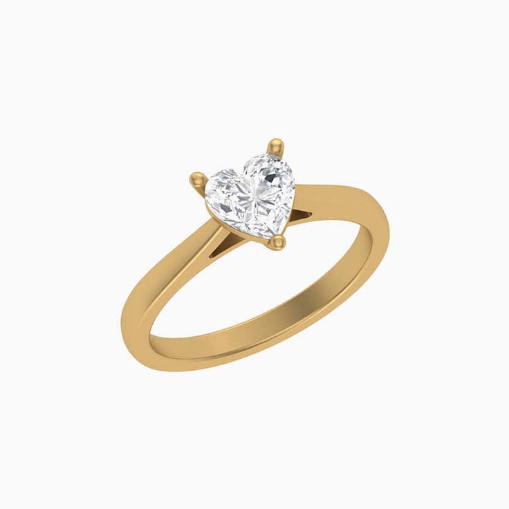1ct heart mossanite engagement ring