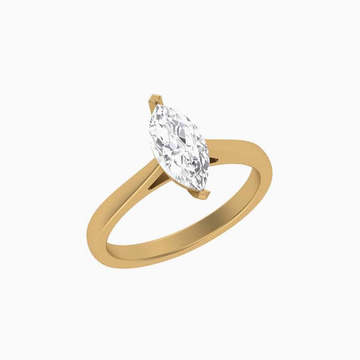 1ct Marquise mossanite engagement ring