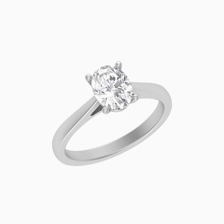 1ct oval mossanite engagement ring