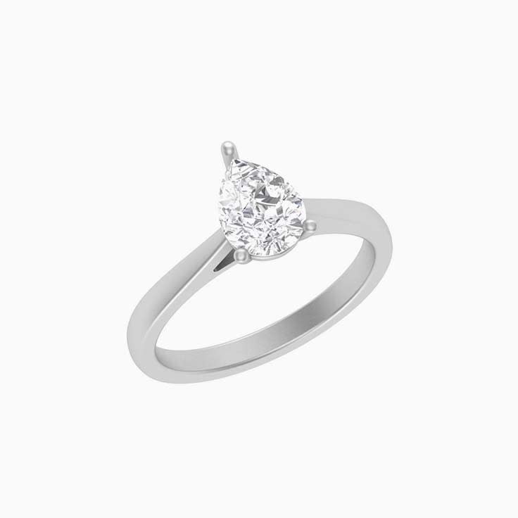 1ct pear mossanite engagement ring