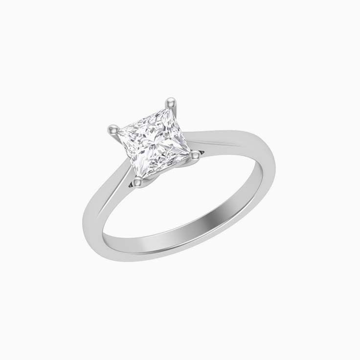1ct Princess mossanite engagement ring