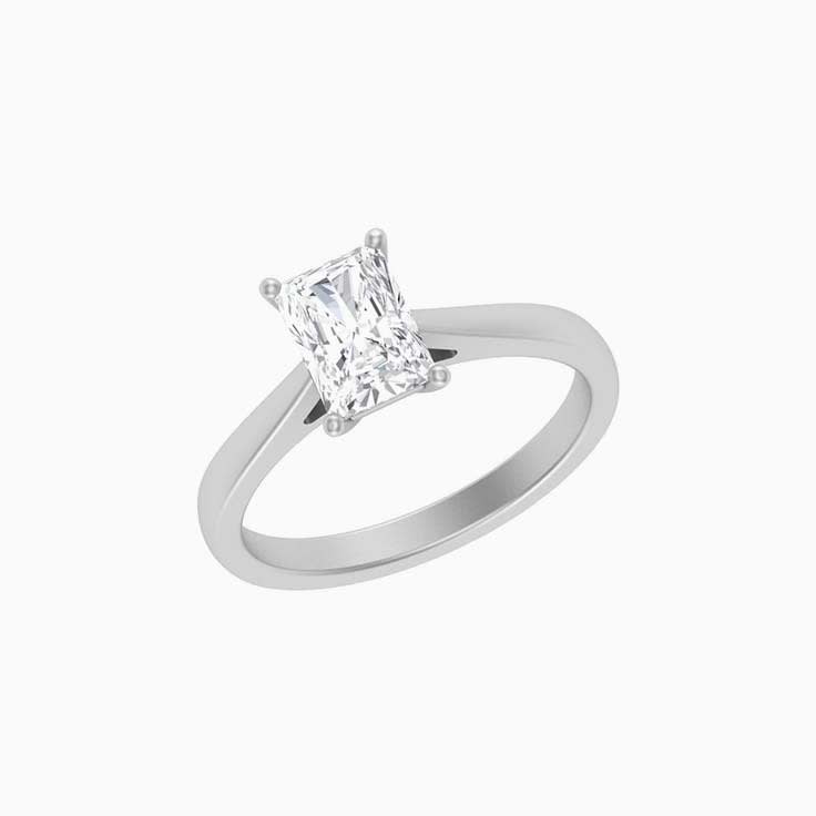1ct Radiant mossanite engagement ring