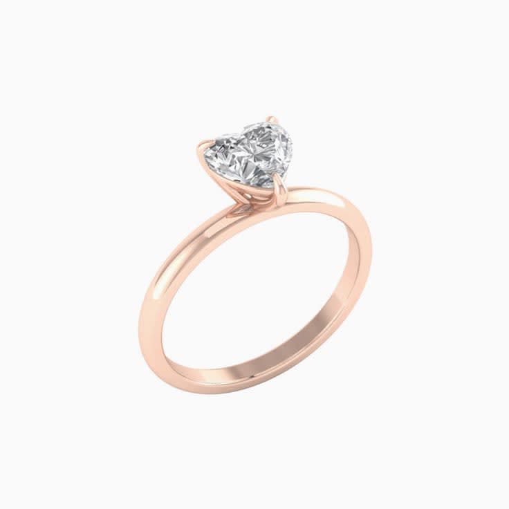 1ct Heart Cut Mossanite Engagement Ring