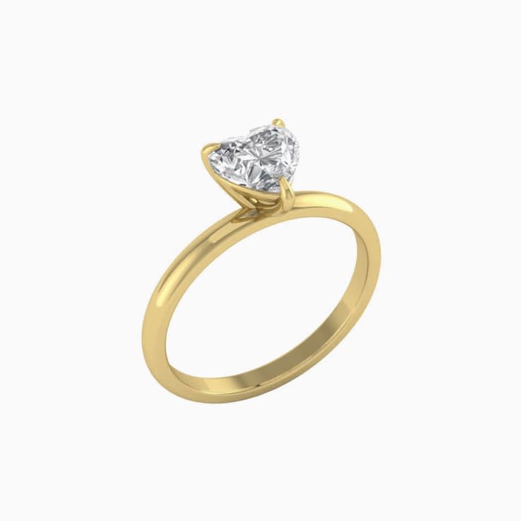 1ct Heart Cut Mossanite Engagement Ring