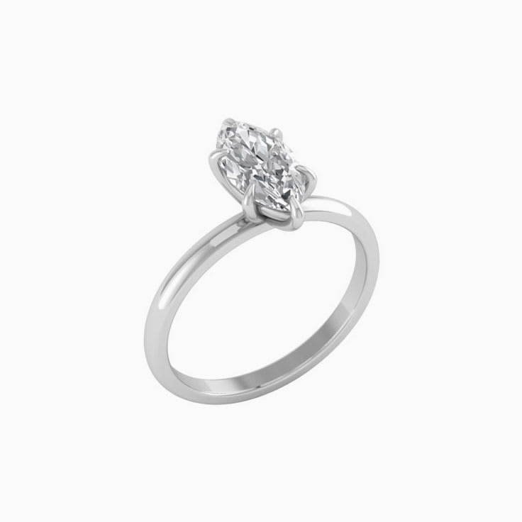 1ct Marquise Cut Mossanite Engagement Ring