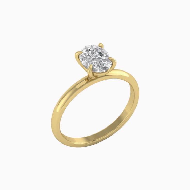 1ct Oval Cut Mossanite Engagement Ring