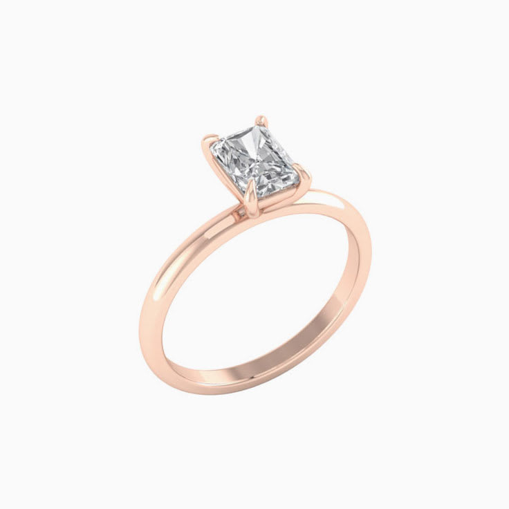 1ct Radiant Cut Mossanite Engagement Ring