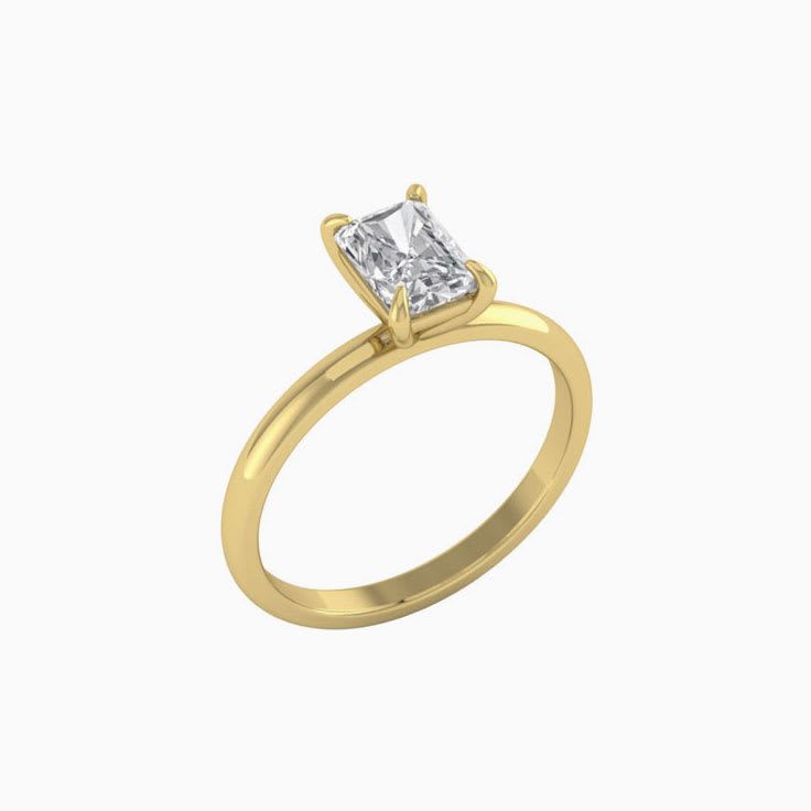 1ct Radiant Cut Mossanite Engagement Ring