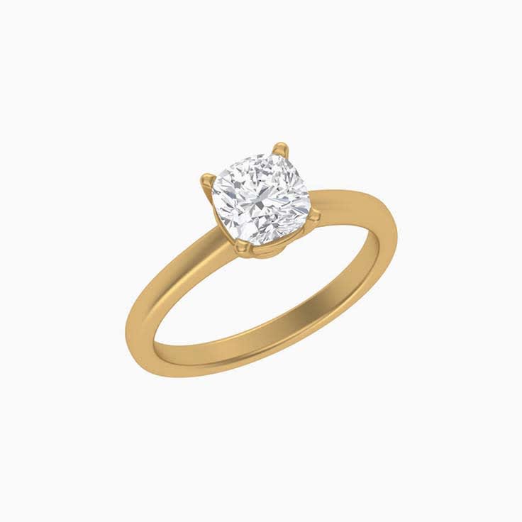Classic cushion mossianite engagement Ring