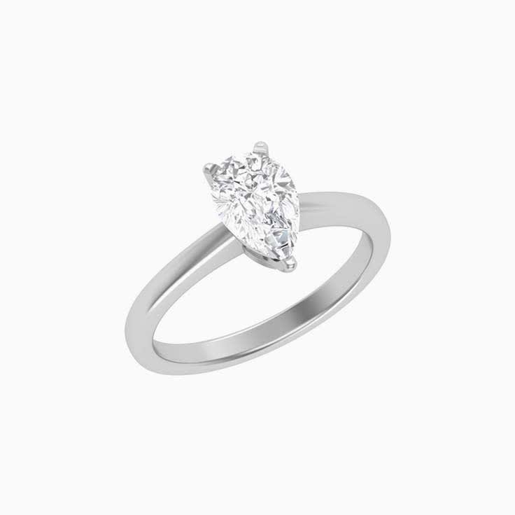 Classic pear mossianite engagement Ring