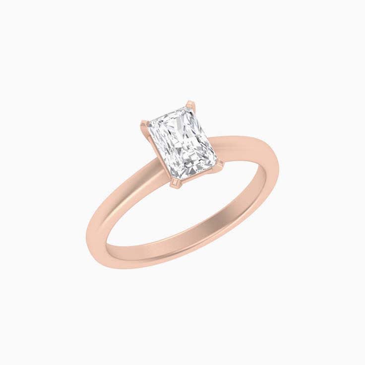 Classic radiant mossianite engagement Ring