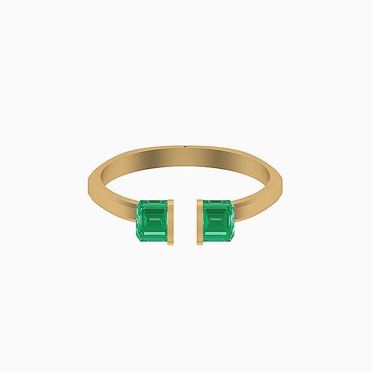 Bangle with Green Onyx 9ct yellow gold