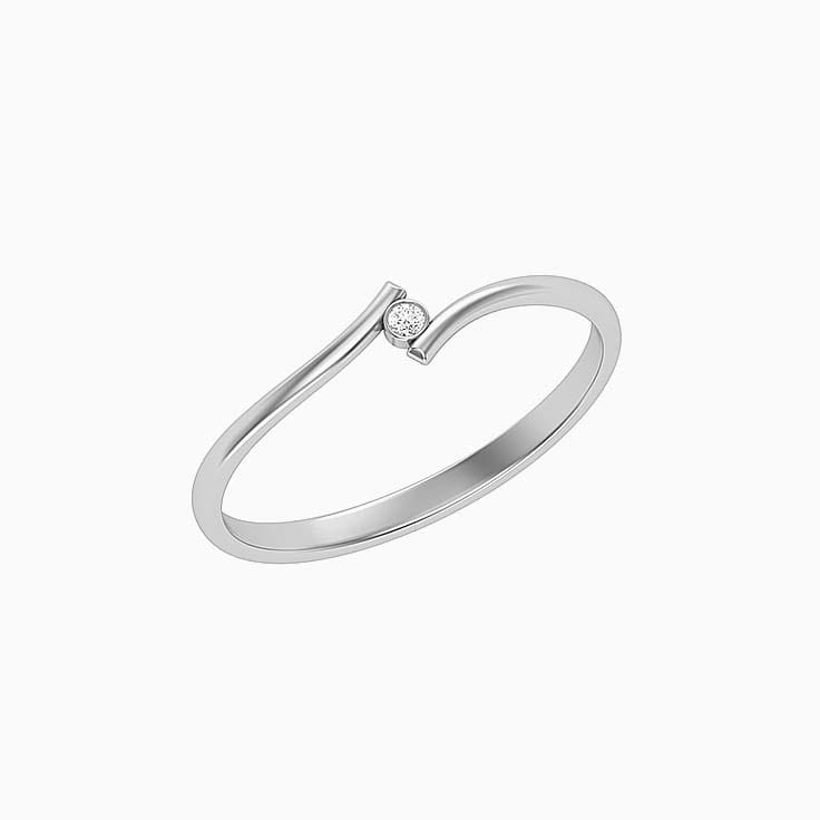 Simple Solitaire bangle in 9ct