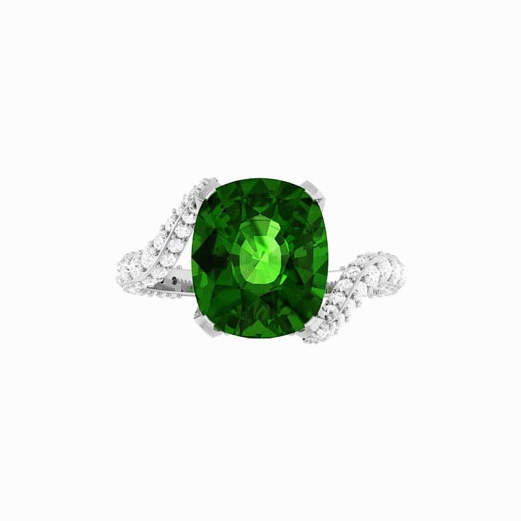 5ct Cushion Cut Tourmaline Dress Ring