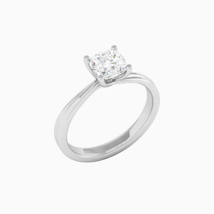 1 Carat Cushion Square Lab Diamond Engagement Ring
