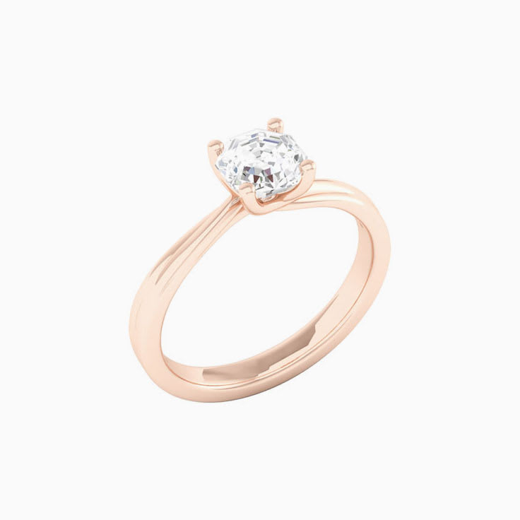 1 Carat Octagan Lab Diamond Engagement Ring