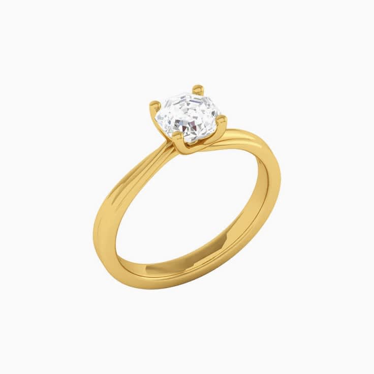 1 Carat Octagan Lab Diamond Engagement Ring