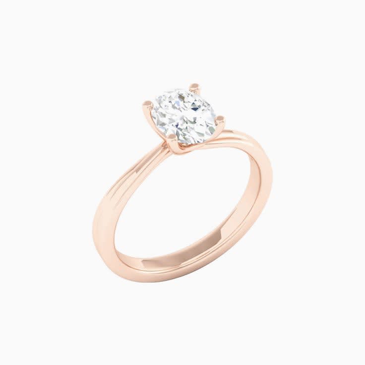 1 Carat Oval Lab Diamond Engagement Ring