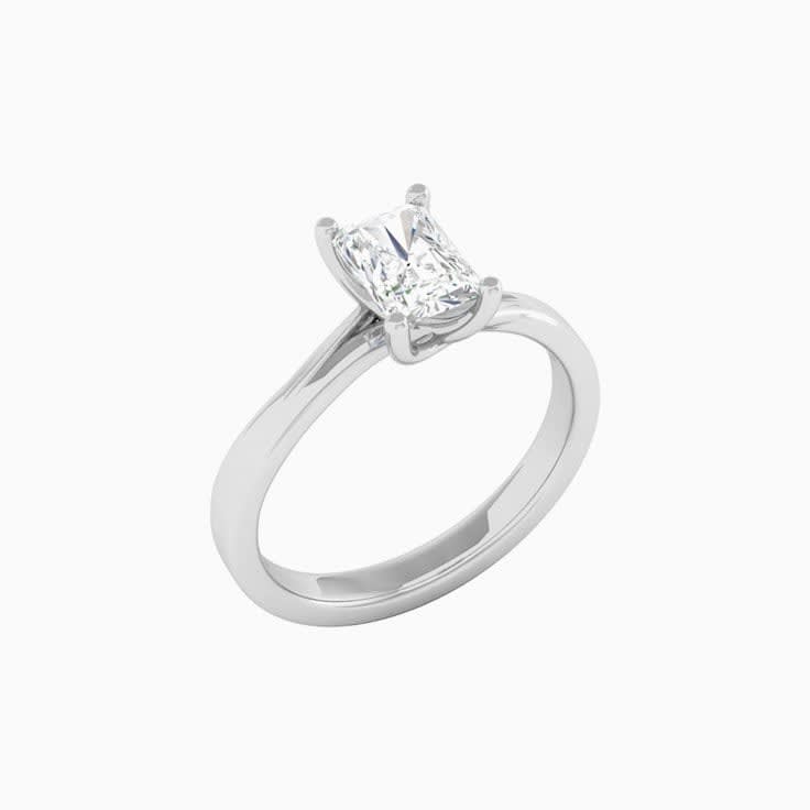 1 Carat Radiant Lab Diamond Engagement Ring