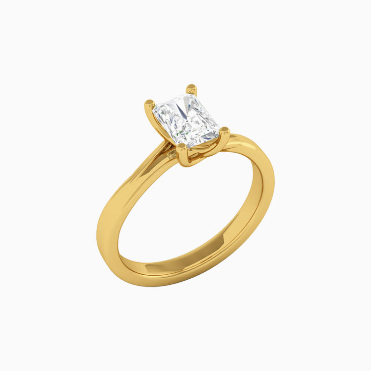 1 Carat Radiant Lab Diamond Engagement Ring