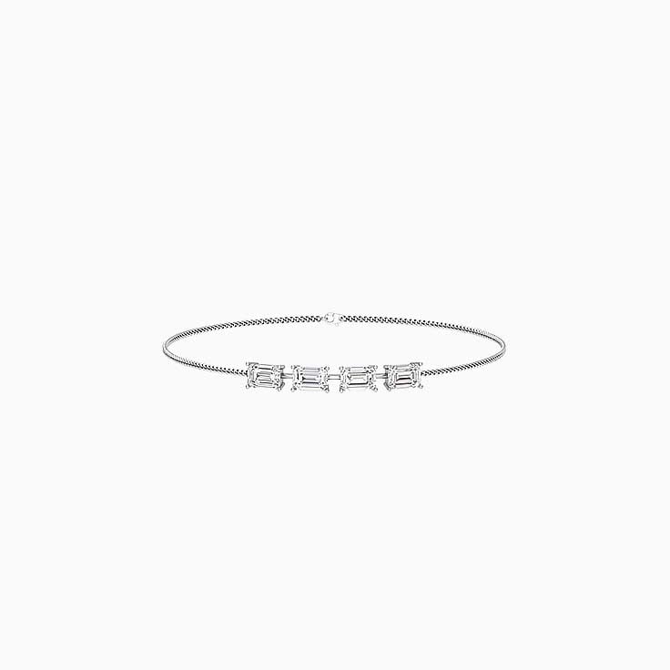 Lab emerald cut diamond bracelet