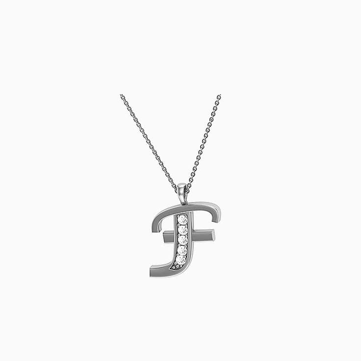 Personalised initial F pendant