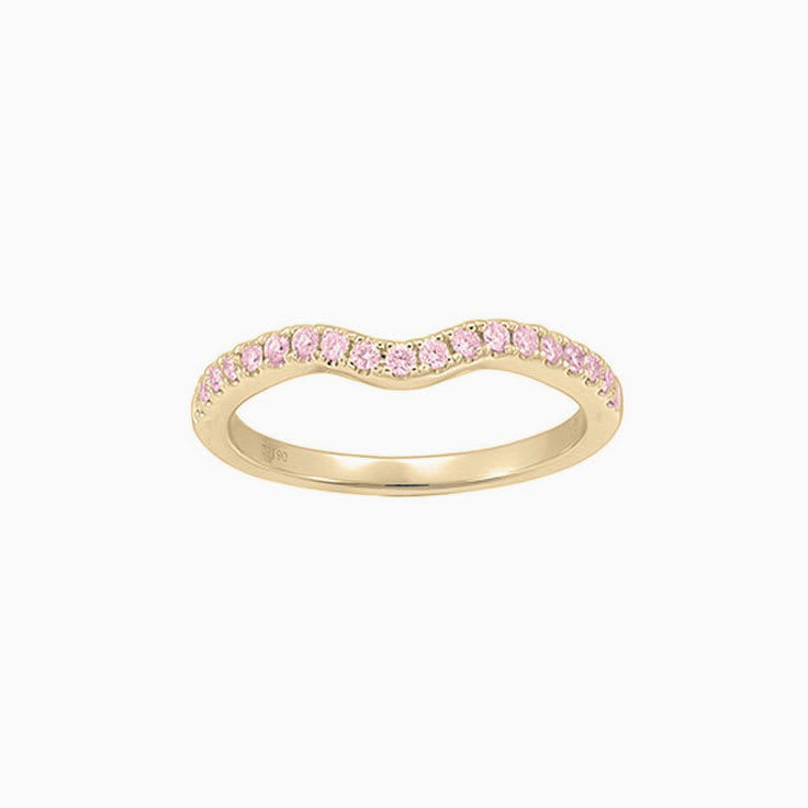 Fitted Lab Pink Ladies wedding ring 2423