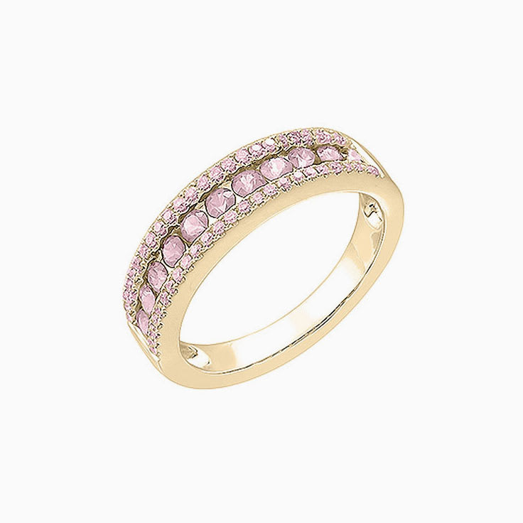 Pink Sapphire Lab diamond ring 3918