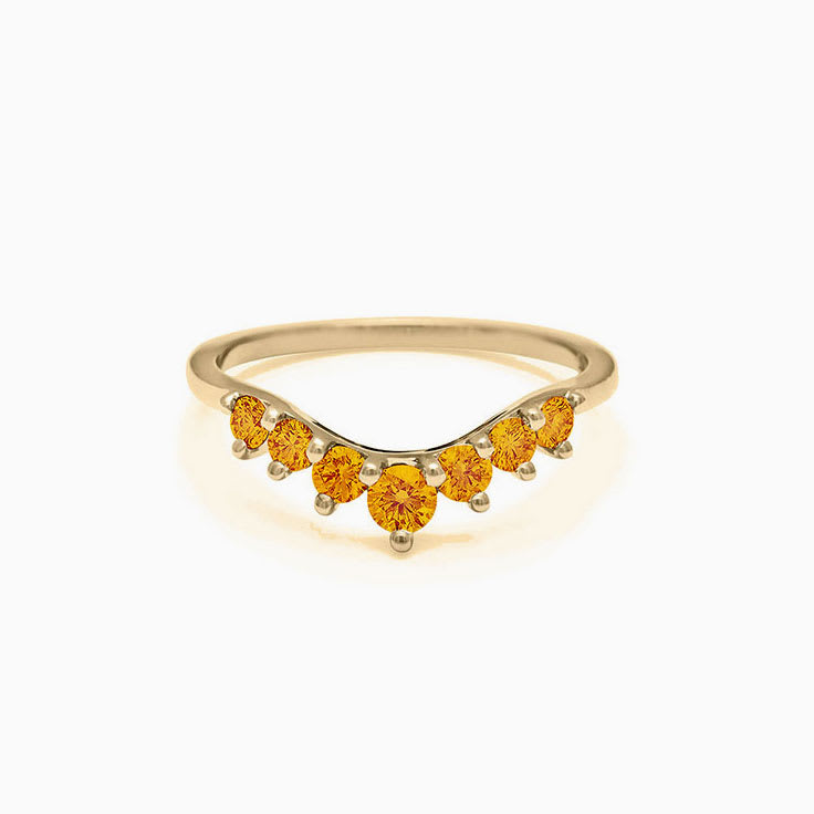 Citrine Tiara wedding band