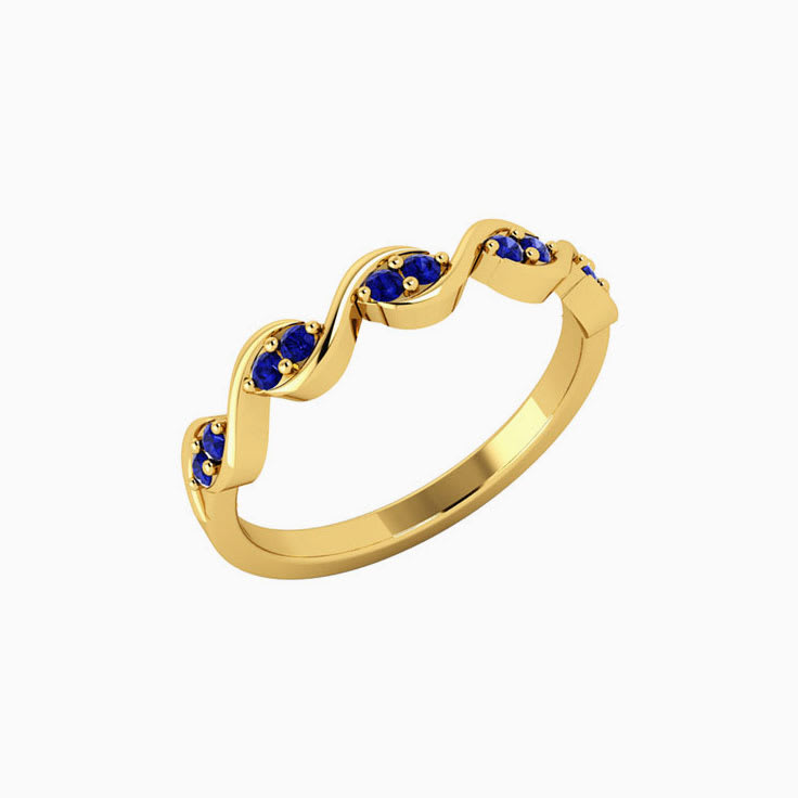 Twisted Tanzanite Wedding Ring