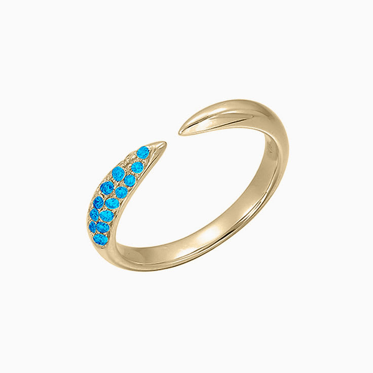 Swiss blue topaz Pave set diamond cuff