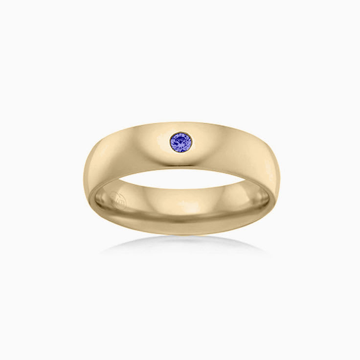 Tanzanite drop set diamond ring